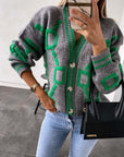 Loose Batwing Sleeves Knitted Sweater Women Jacket Cardigan