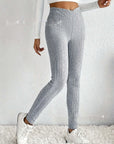 Slim-fit Bottoming Solid Color Trousers