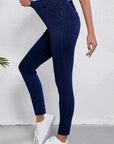 Ashleigh Blue Solid Color High Waist Stretchy Slim Fit Jeggings