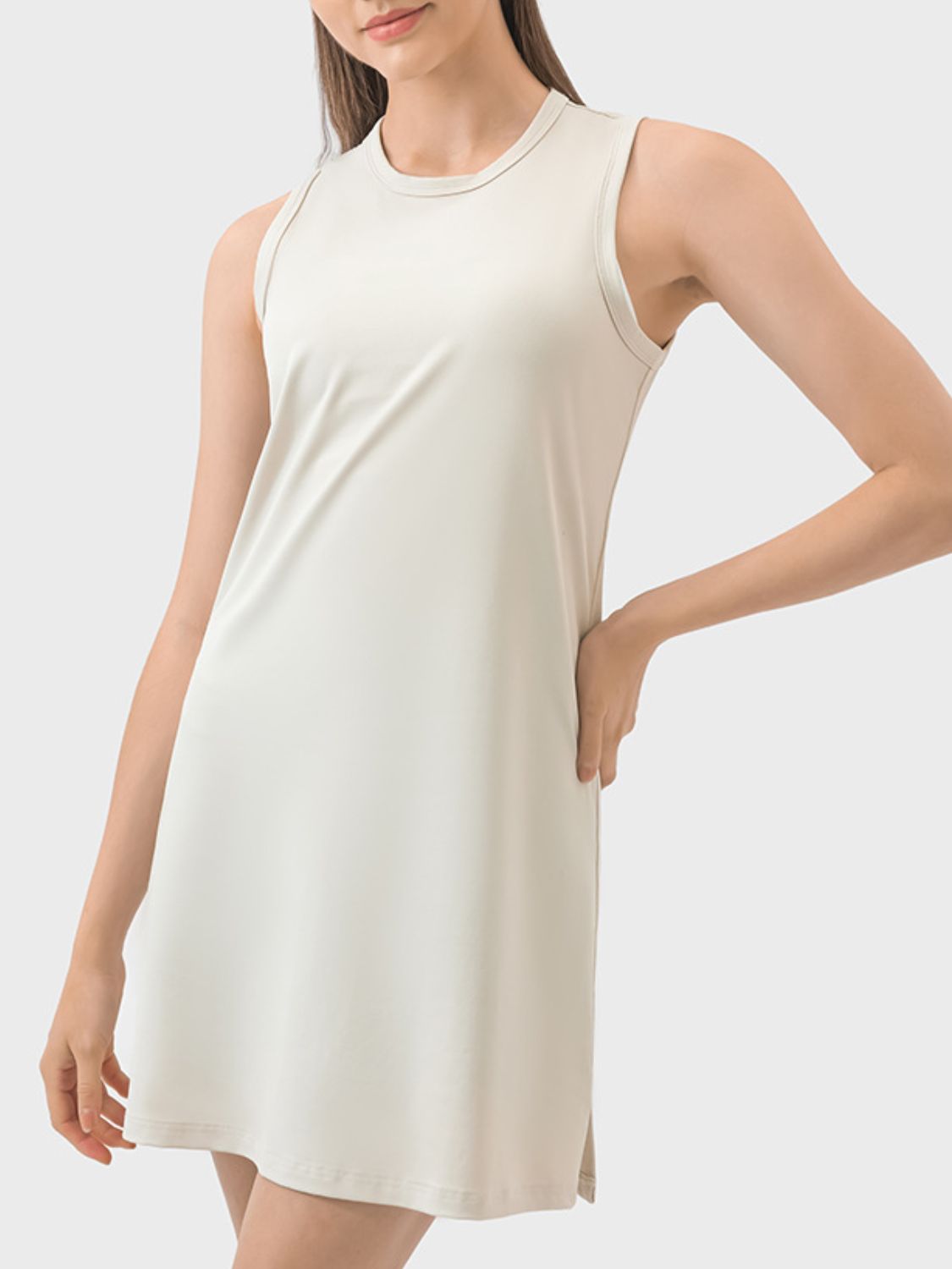 Millennia Round Neck Sleeveless Active Dress - Little Miss Vanilla