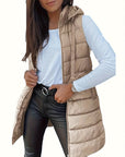 Plus Size Zip Up Hooded Vest Coat - Little Miss Vanilla