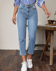 High Waist Jeans with Pockets - Little Miss Vanilla