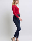 Judy Blue Full Size Heart Shaped Back Pockets Skinny Jeans - Little Miss Vanilla