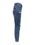 Distressed Raw Hem Jeans with Pockets - Little Miss Vanilla