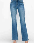 bytos Full Size Cat's Whiskers Mid Rise Bootcut Jeans - Little Miss Vanilla