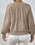 Fashion Retro Prismatic Twist Knitted Sweater