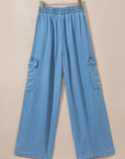 Drawstring Cargo Pocket Wide Leg Jeans - Little Miss Vanilla