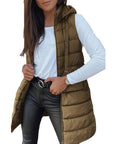 Plus Size Zip Up Hooded Vest Coat - Little Miss Vanilla