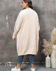 Plus Size Long Sleeve Pocketed Cardigan - Little Miss Vanilla