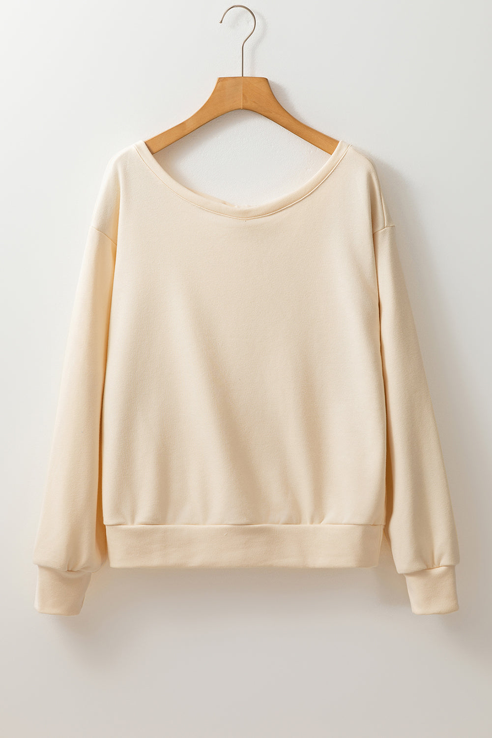 Bow Cutout Round Neck Long Sleeve Sweatshirt - Little Miss Vanilla