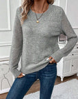 European And American Round Neck Long Sleeve Solid Color Sweater Bottoming Sweater