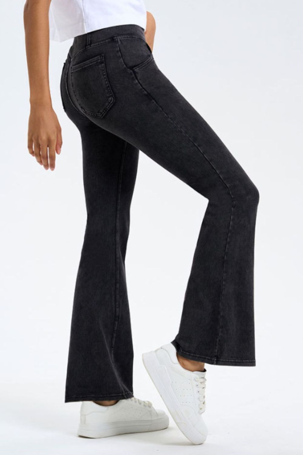 Basic Bae Pocketed Highly Stretchy Bootcut Jeans - Little Miss Vanilla