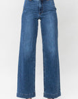 Judy Blue Full Size Double Button Wide Leg Jeans - Little Miss Vanilla