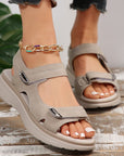 Casual Velcro-design Sandals Summer Comfortable Fish Mouth Sports Sandals Women Lightweight Beach Shoes