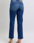 Judy Blue Full Size Side Seam Detail Straight Jeans with Pockets - Little Miss Vanilla