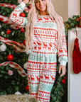 White Christmas Print Pullover and Pants Lounge Set - Little Miss Vanilla