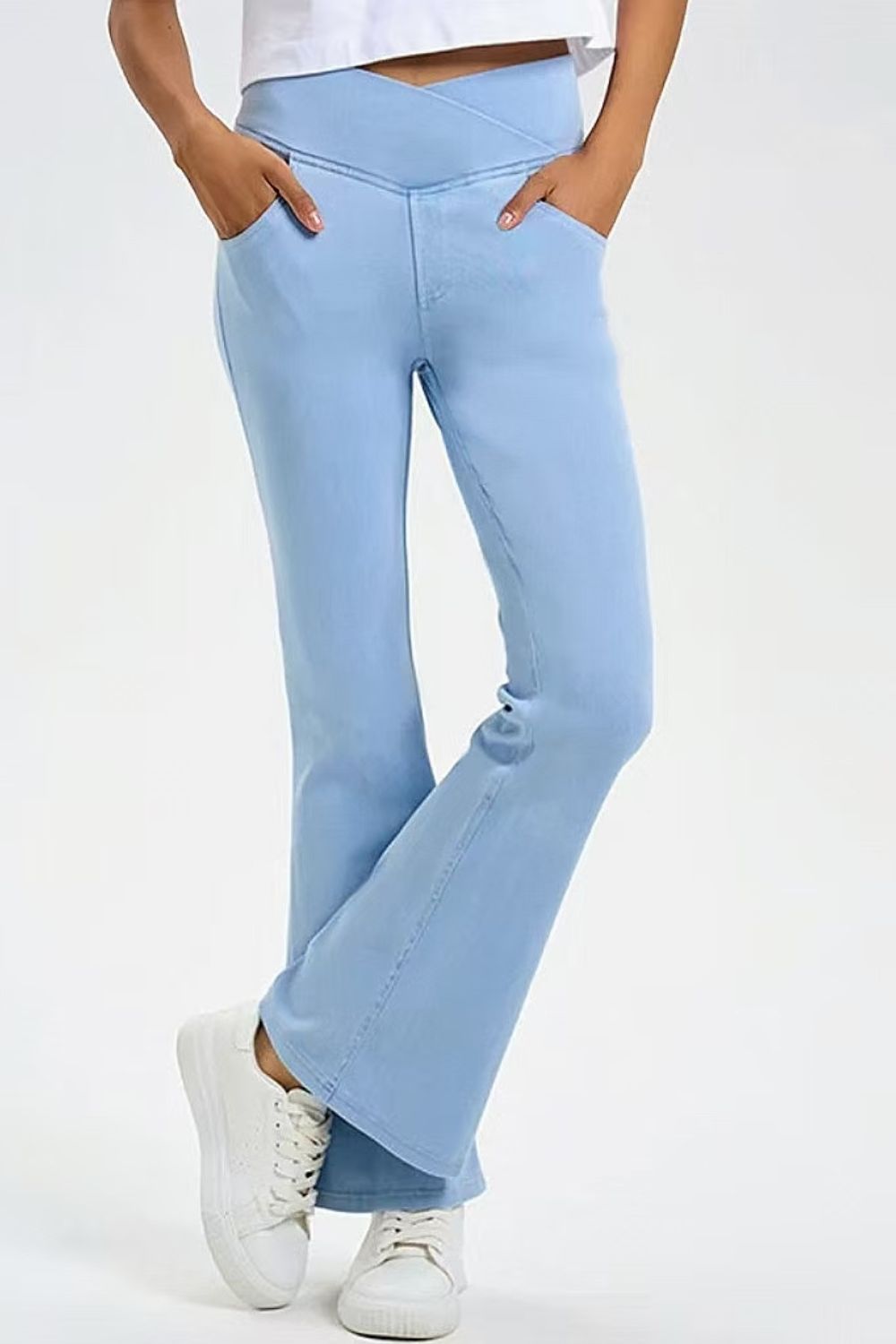 Basic Bae Pocketed Highly Stretchy Bootcut Jeans - Little Miss Vanilla