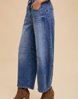 Annie Wear Mid Rise Barrel Leg Jeans with Pockets - Little Miss Vanilla