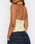 Lace Backless Halter Neck Cami - Little Miss Vanilla