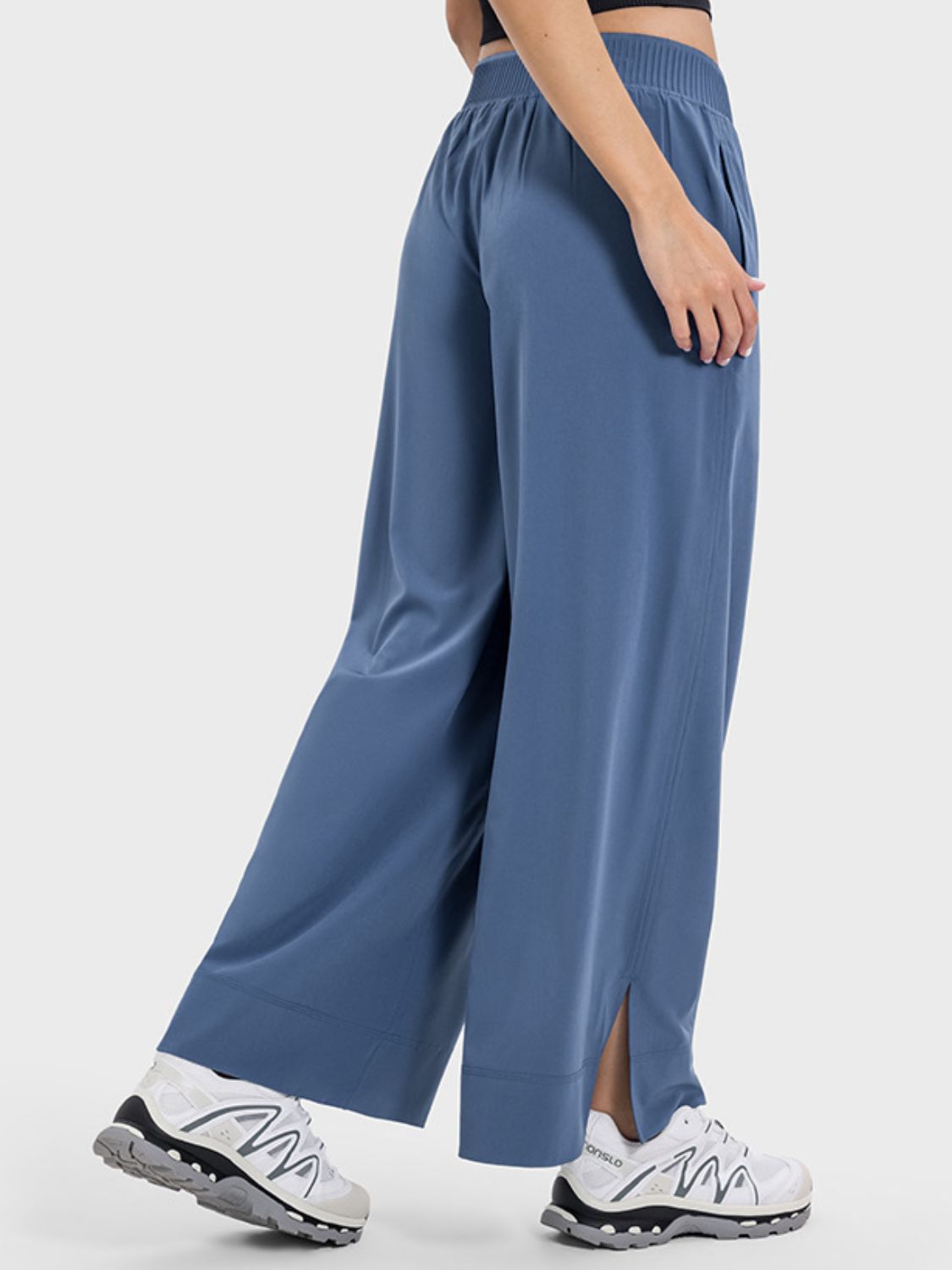 Millennia Slit Wide Leg Active Pants - Little Miss Vanilla