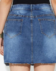 Pocketed Button Up Denim Skirt - Little Miss Vanilla