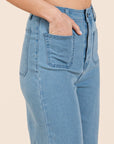 Mittoshop High Waist Wide Leg Jeans - Little Miss Vanilla