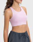 Millennia Cutout Round Neck Active Tank - Little Miss Vanilla