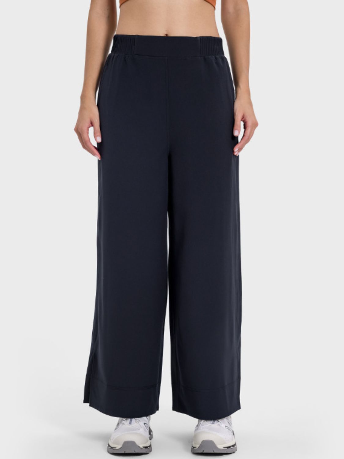 Millennia Slit Wide Leg Active Pants - Little Miss Vanilla