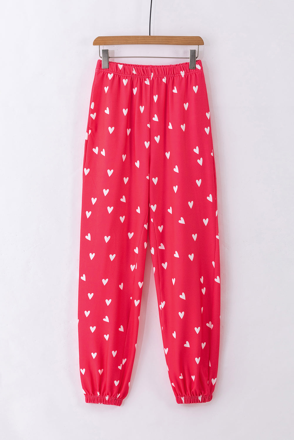 Fiery Red Valentines Heart Print Pants Set - Little Miss Vanilla