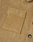 Light French Beige Patched Pocket Button Up Corduroy Shacket - Little Miss Vanilla