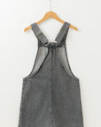 Wide Strap Button Down Denim Overall Dress - Little Miss Vanilla