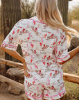 White Cowgirl Country Print Pajamas Set