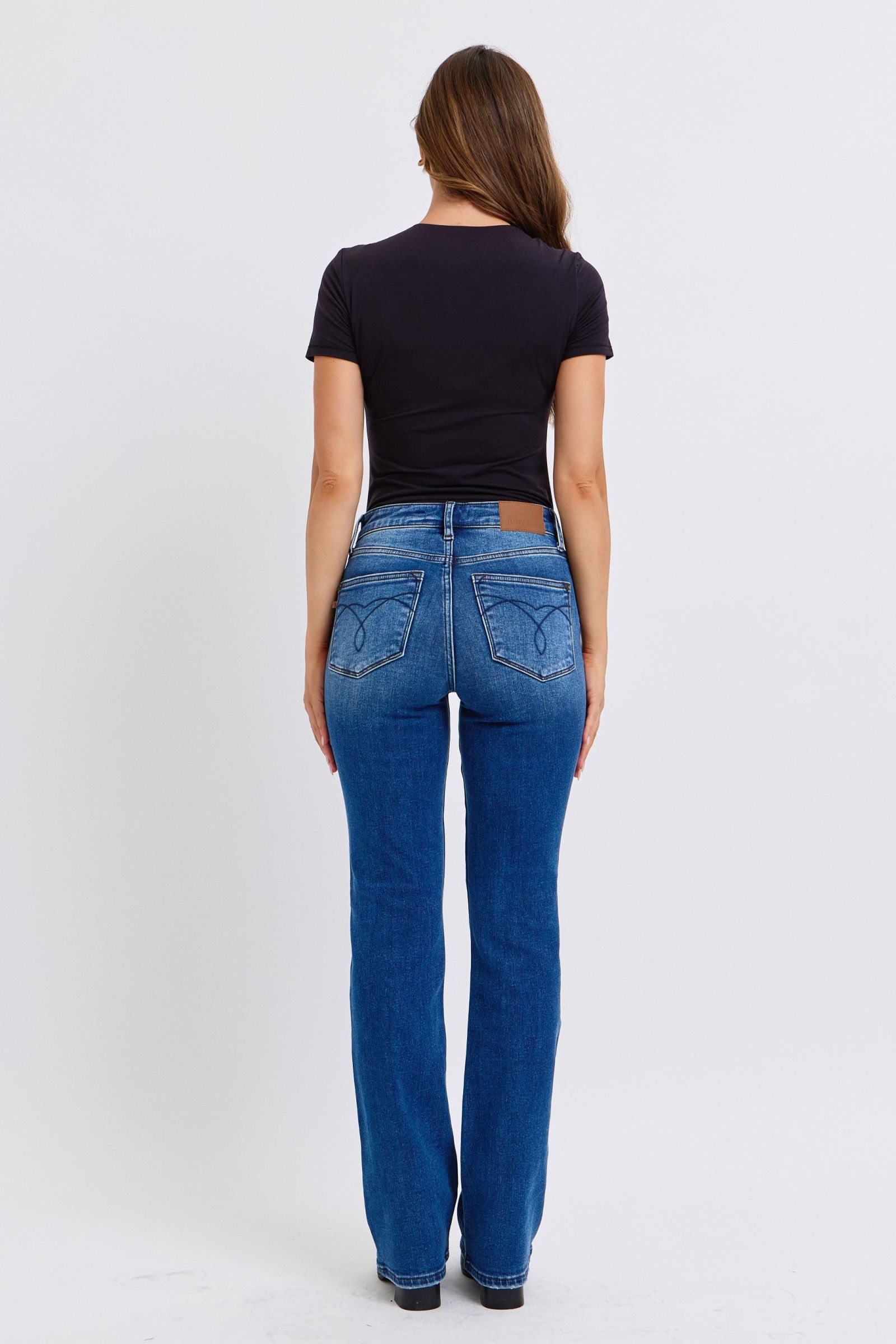 Judy Blue Full Size Run Mid-Rise Bootcut Jeans with Thermal Lining - Little Miss Vanilla