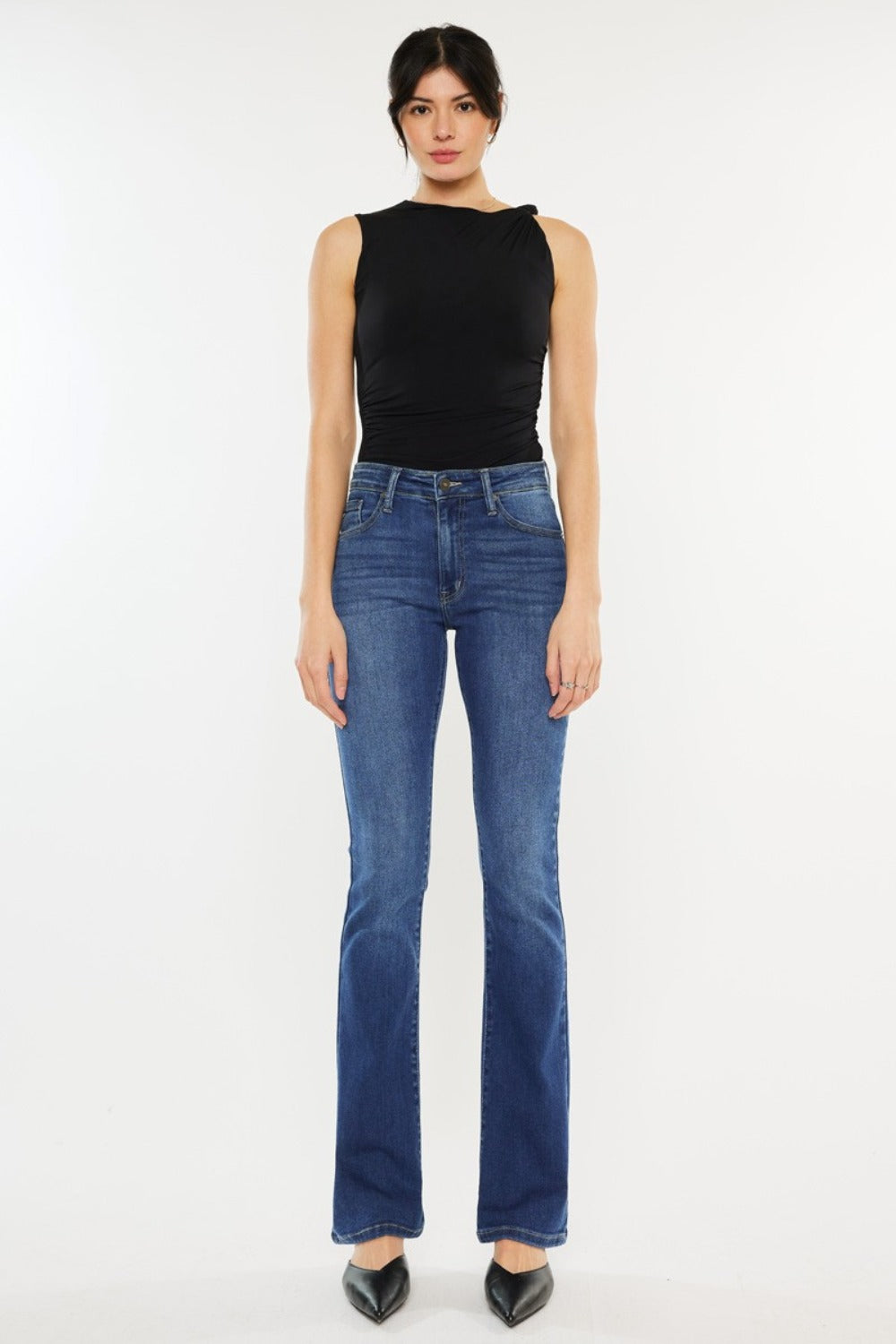 Kancan High Rise Slim Bootcut Jeans - Little Miss Vanilla