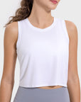 Millennia Drawstring Cutout Round Neck Active Tank - Little Miss Vanilla