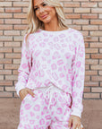 Pink Leopard Animal Print Pullover and Shorts Loungewear - Little Miss Vanilla