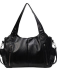 Handbag European And American Retro Solid Color Simple Texture