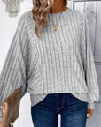 Plus Size Round Neck Batwing Sleeve T-Shirt - Little Miss Vanilla