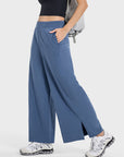 Millennia Slit Wide Leg Active Pants - Little Miss Vanilla