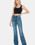 Judy Blue Full Size Tummy Control Cut Hem Flare Jeans - Little Miss Vanilla