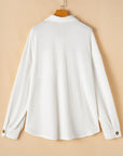 Plus Size Button Up Long Sleeve Jacket - Little Miss Vanilla