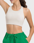 Millennia Cutout Round Neck Active Tank - Little Miss Vanilla