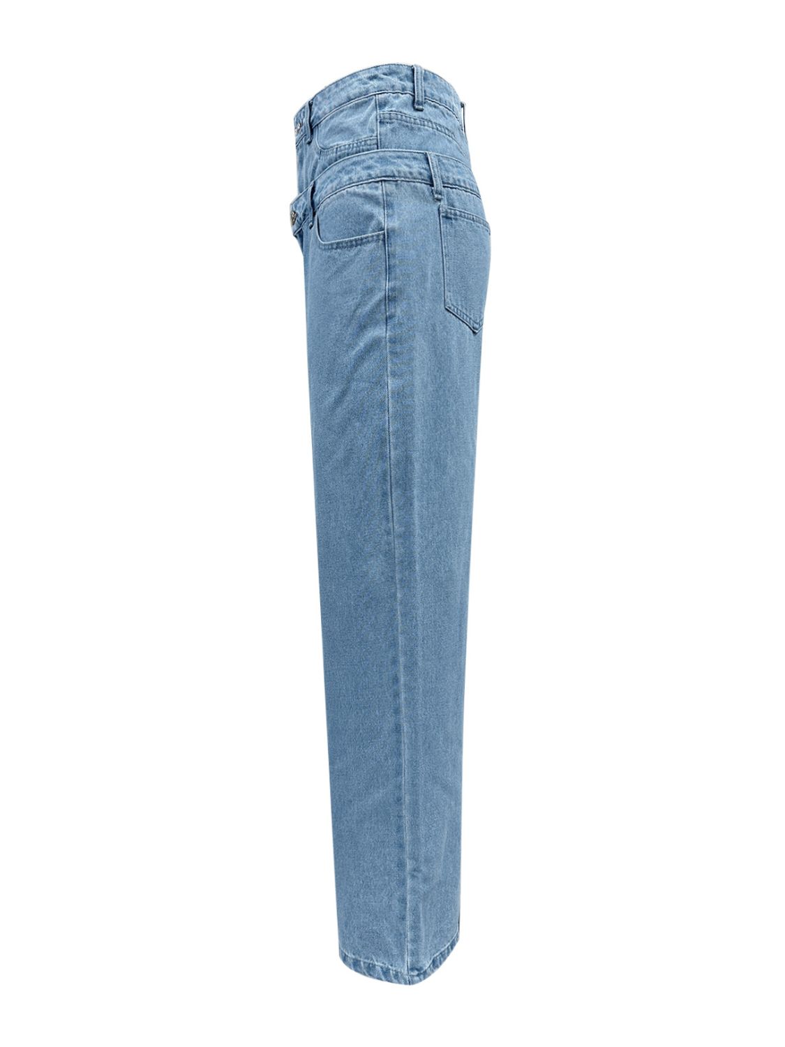 Faux Layered High Waist Jeans - Little Miss Vanilla