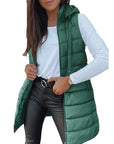 Plus Size Zip Up Hooded Vest Coat - Little Miss Vanilla