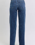 Judy Blue Full Size Raw Hem Mid Rise Jeans - Little Miss Vanilla