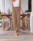 Casual Loose-fitting Wide-leg Slim-fit Trousers