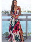 Women's Split Printed Beach Maxi Dress - Little Miss Vanilla