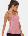 Full Size Scoop Neck Wide Strap Active Tank - Little Miss Vanilla