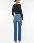 Kancan High Rise Wide Waistband Slim Straight Jeans - Little Miss Vanilla