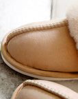 Camel Plush Suede Winter Home Slippers - Little Miss Vanilla